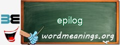 WordMeaning blackboard for epilog